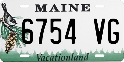 ME license plate 6754VG