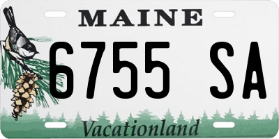 ME license plate 6755SA