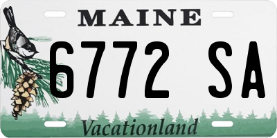 ME license plate 6772SA