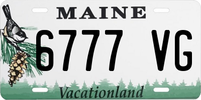 ME license plate 6777VG