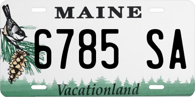 ME license plate 6785SA