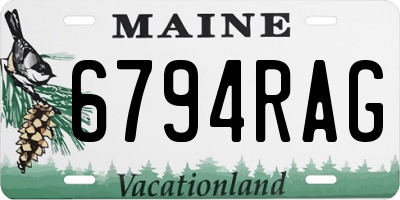 ME license plate 6794RAG