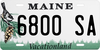 ME license plate 6800SA