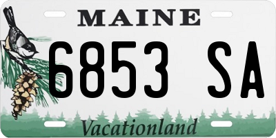 ME license plate 6853SA