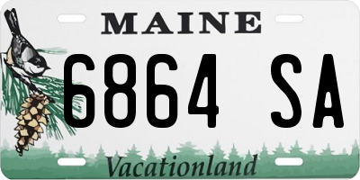 ME license plate 6864SA