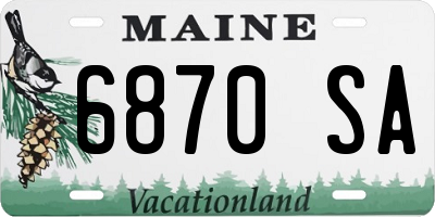 ME license plate 6870SA