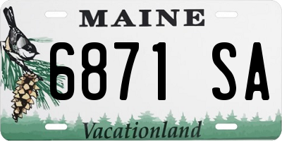 ME license plate 6871SA