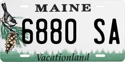 ME license plate 6880SA