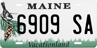 ME license plate 6909SA