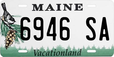 ME license plate 6946SA