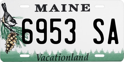 ME license plate 6953SA