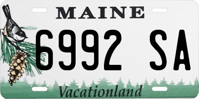 ME license plate 6992SA