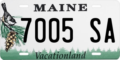 ME license plate 7005SA
