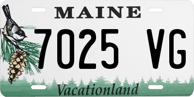 ME license plate 7025VG