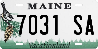 ME license plate 7031SA