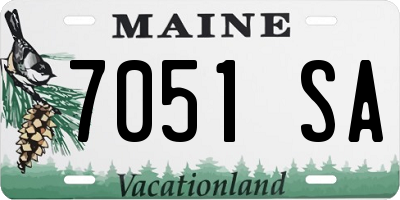 ME license plate 7051SA
