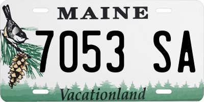 ME license plate 7053SA