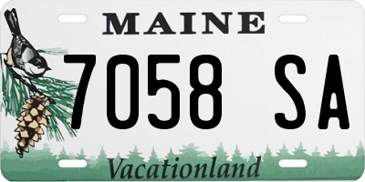 ME license plate 7058SA