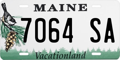 ME license plate 7064SA
