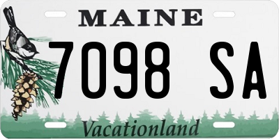 ME license plate 7098SA