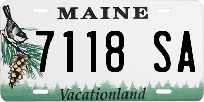 ME license plate 7118SA
