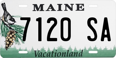 ME license plate 7120SA