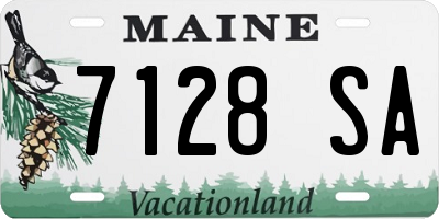 ME license plate 7128SA