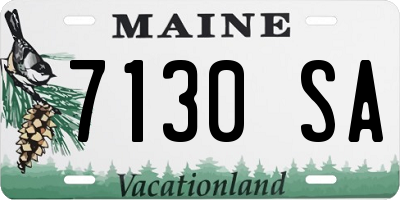 ME license plate 7130SA