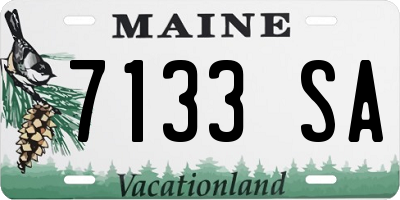 ME license plate 7133SA