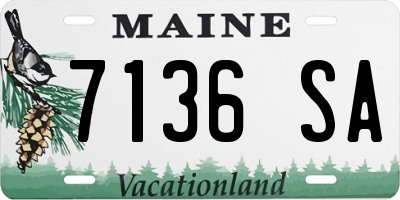 ME license plate 7136SA