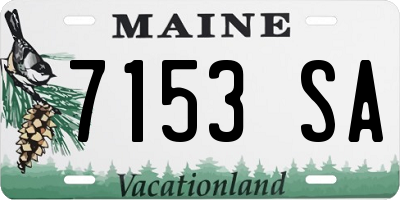 ME license plate 7153SA