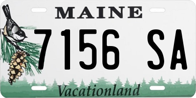 ME license plate 7156SA