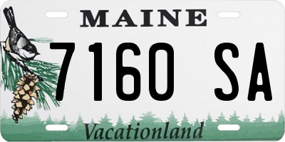 ME license plate 7160SA