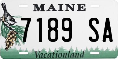 ME license plate 7189SA