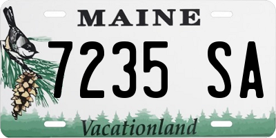 ME license plate 7235SA