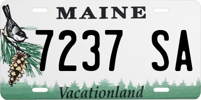 ME license plate 7237SA