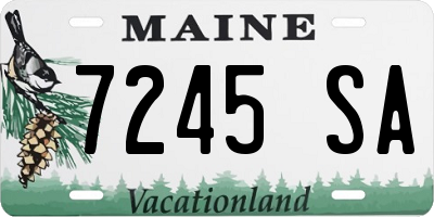 ME license plate 7245SA