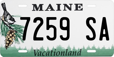 ME license plate 7259SA