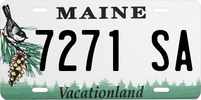 ME license plate 7271SA