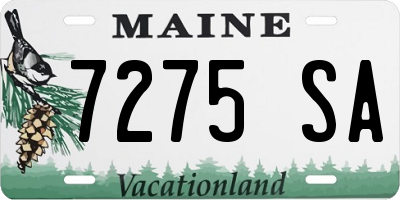 ME license plate 7275SA