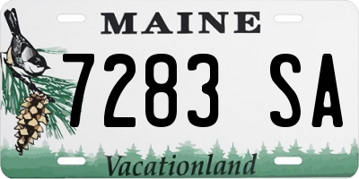 ME license plate 7283SA
