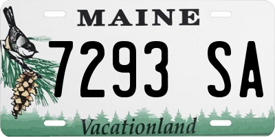 ME license plate 7293SA