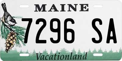 ME license plate 7296SA