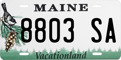 ME license plate 8803SA