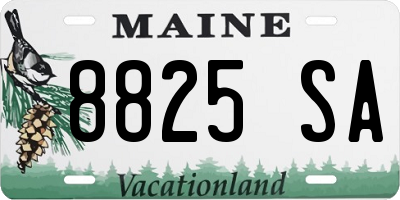 ME license plate 8825SA