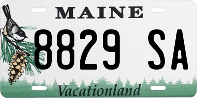 ME license plate 8829SA