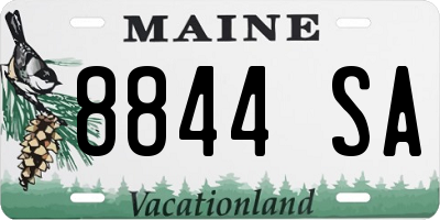 ME license plate 8844SA