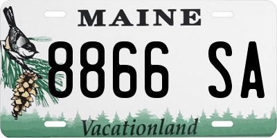 ME license plate 8866SA