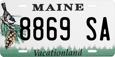 ME license plate 8869SA