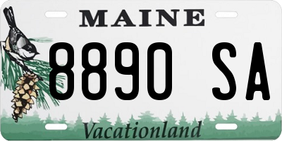 ME license plate 8890SA